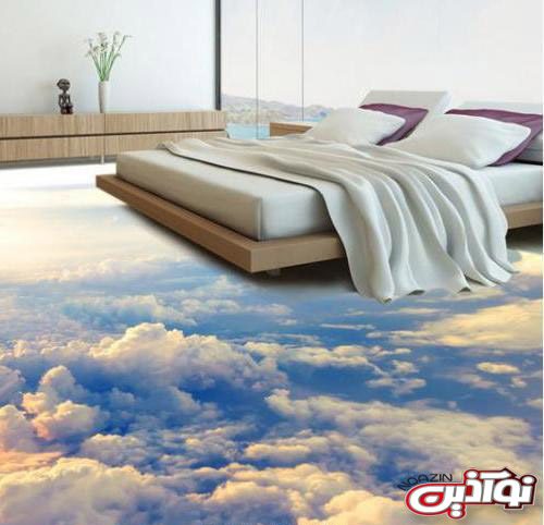 تصاویر شیک انواع کفپوش سه بعدی مدرن برای اتاق خواب